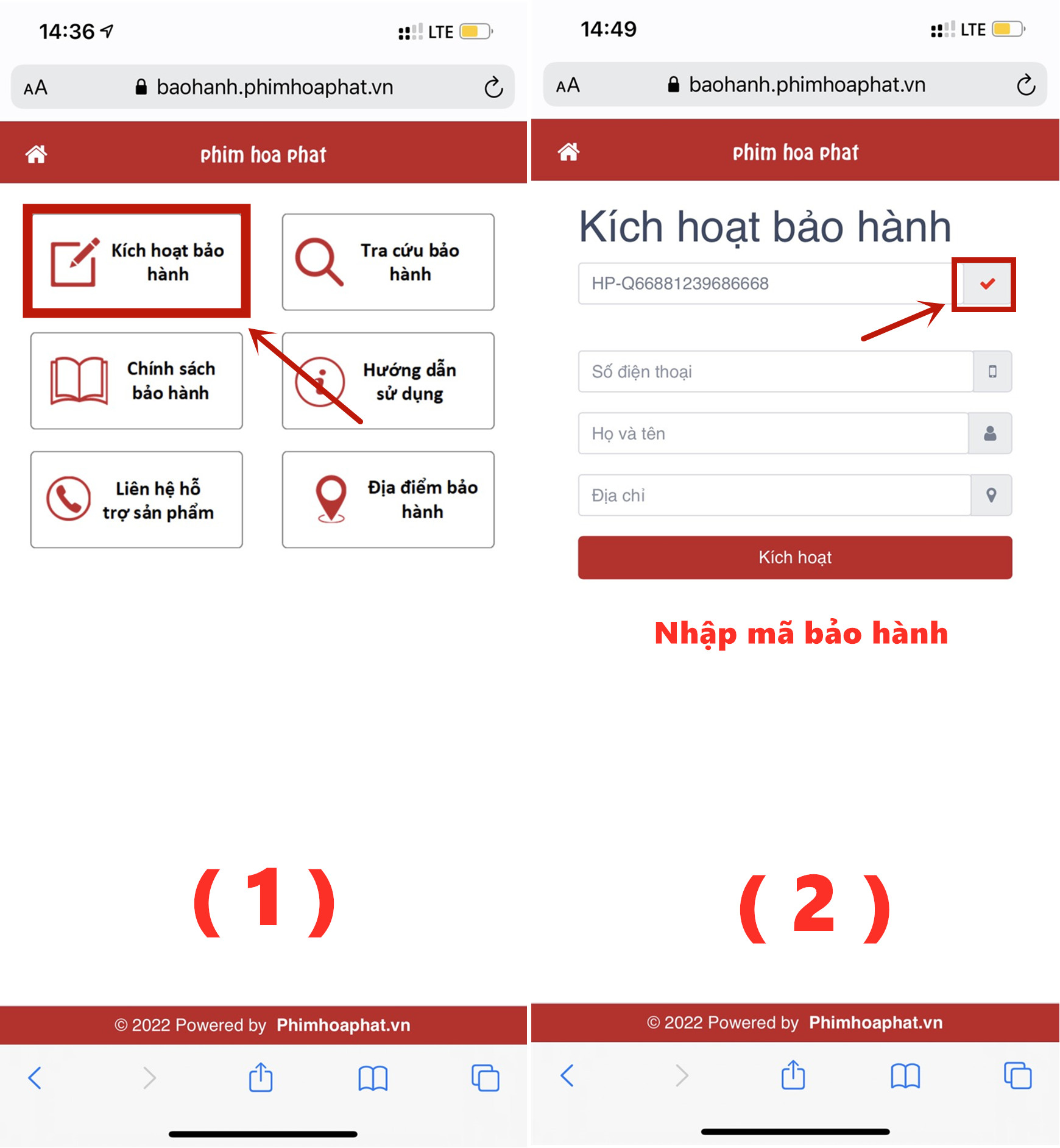 Bảo hành điện tử phim cách nhiệt mới hoà phát Bảo hành điện tử phim cách nhiệt mới hoà phát