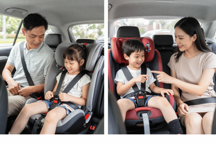 Ba mẹ cũng nên làm gương cho trẻ bằng cách thắt dây an toàn mỗi khi ngồi vào xe