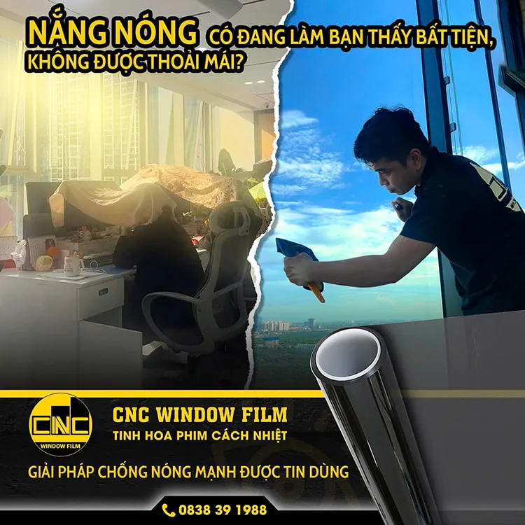 Sự khác nhau về trực quan giữa Phim cách nhiệt và Giấy dán kính (phản quang, một chiều) có thể nhận biết ngay
