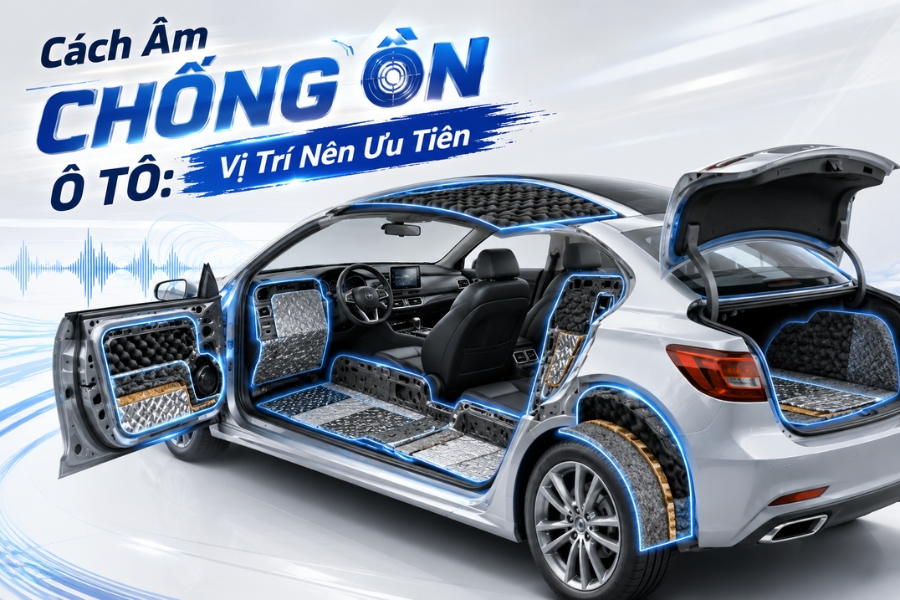Kinh nghiệm dán cách âm ô tô: Vị trí nào cần ưu tiên nhất?