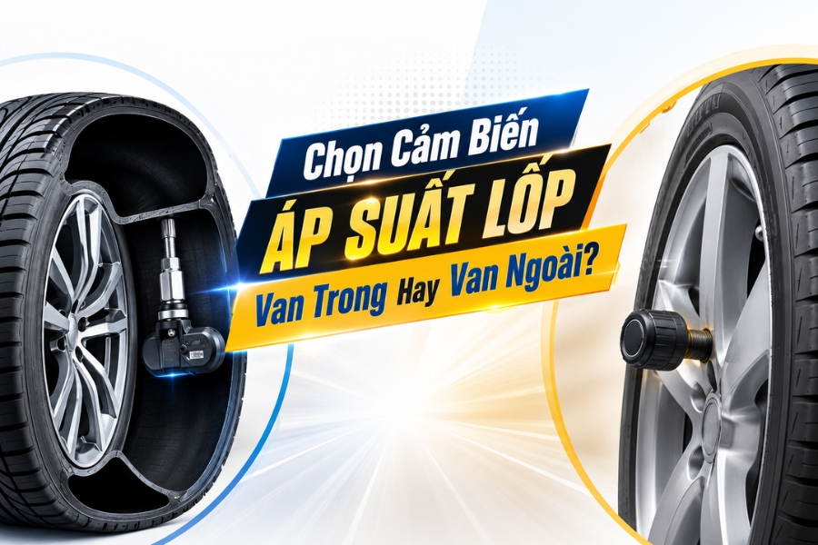 Nên Lắp Cảm Biến Áp Suất Lốp Van Trong Hay Van Ngoài Cho Xe Hơi?